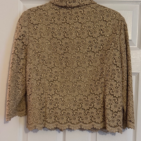 Talbots Gold Lace Jacket - Picture 5 of 6